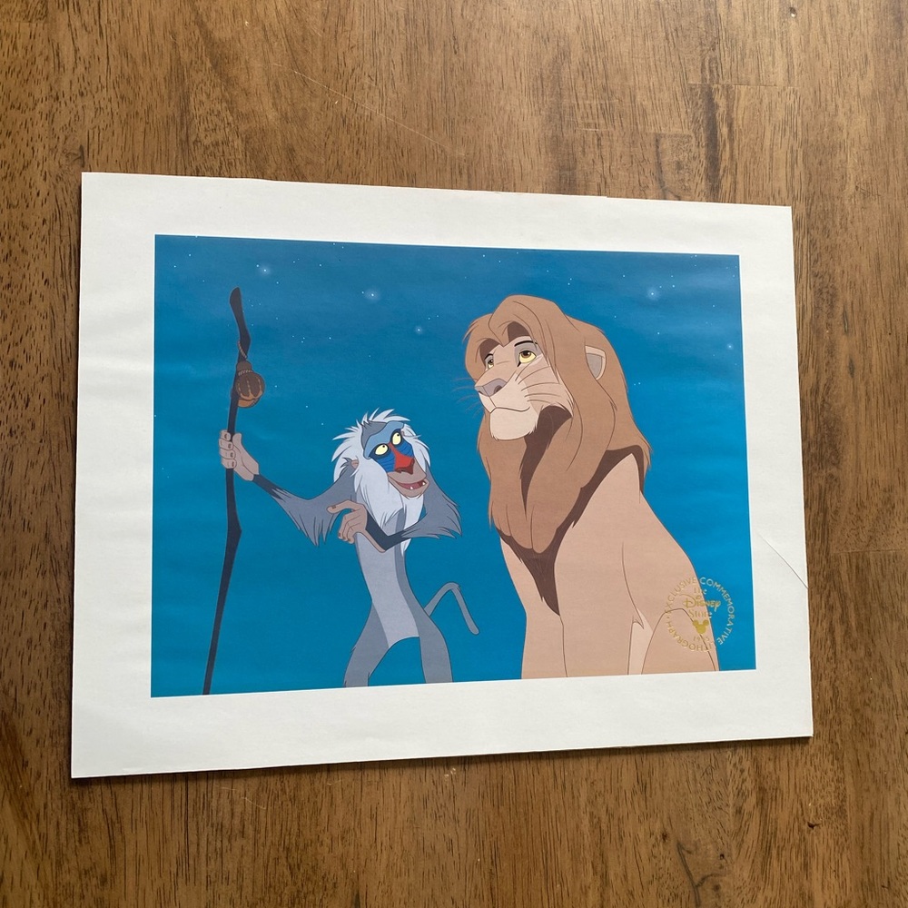 The Lion King commemorative lithograph, 1995.